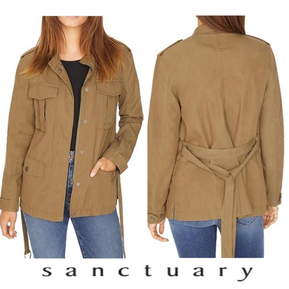NWT SANCTUARY Twill Military Utility Jacket Coat